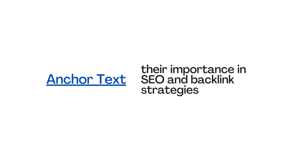Anchor Text helps with SEO and impacts backlink profile